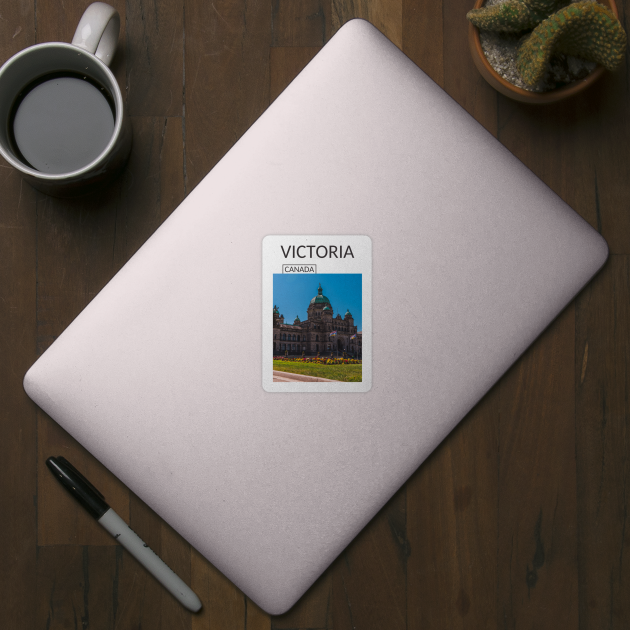 Victoria British Columbia Capital City Canada Souvenir Gift for Canadian Citizens T-shirt Apparel Mug Notebook Tote Pillow Sticker Magnet by Mr. Travel Joy